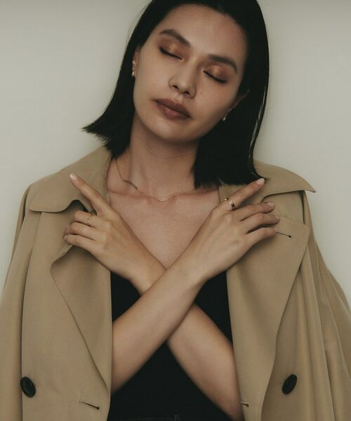 COCOSHNIK / ココシュニック ピアス・イヤリング | K10中空ペアシェイプカーブ スタッドピアス | 詳細6