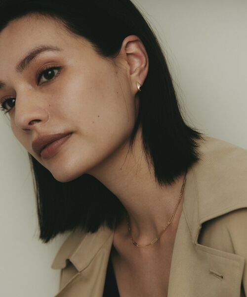 COCOSHNIK / ココシュニック ピアス・イヤリング | K10中空ペアシェイプカーブ スタッドピアス | 詳細7