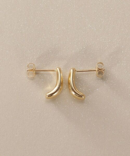 COCOSHNIK / ココシュニック ピアス・イヤリング | K10中空クッションカーブ スタッドピアス | 詳細3