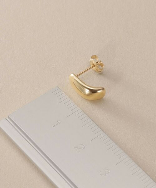 COCOSHNIK / ココシュニック ピアス・イヤリング | K10中空クッションカーブ スタッドピアス | 詳細4