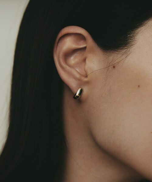COCOSHNIK / ココシュニック ピアス・イヤリング | K10中空クッションカーブ スタッドピアス | 詳細8