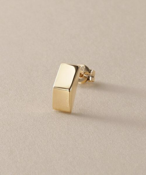 COCOSHNIK / ココシュニック ピアス・イヤリング | K10中空トライアングルシェイプ スタッドピアス | 詳細2