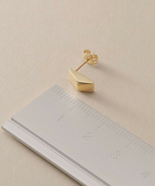 COCOSHNIK / ココシュニック ピアス・イヤリング | K10中空トライアングルシェイプ スタッドピアス | 詳細4