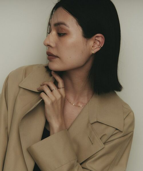 COCOSHNIK / ココシュニック ピアス・イヤリング | K10中空トライアングルシェイプ スタッドピアス | 詳細6