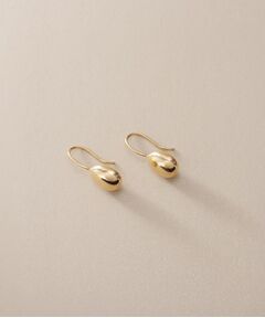 COCOSHNIK / ココシュニック ピアス・イヤリング | K10中空エッグシェイプ フックピアス