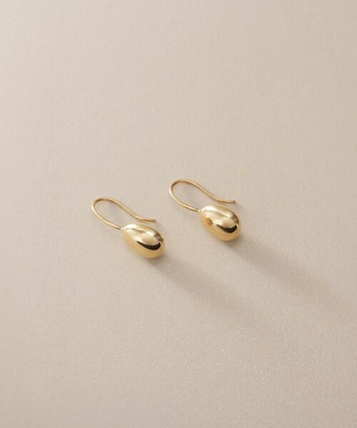 COCOSHNIK / ココシュニック ピアス・イヤリング | K10中空エッグシェイプ フックピアス | 詳細1