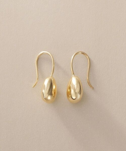 COCOSHNIK / ココシュニック ピアス・イヤリング | K10中空エッグシェイプ フックピアス | 詳細3