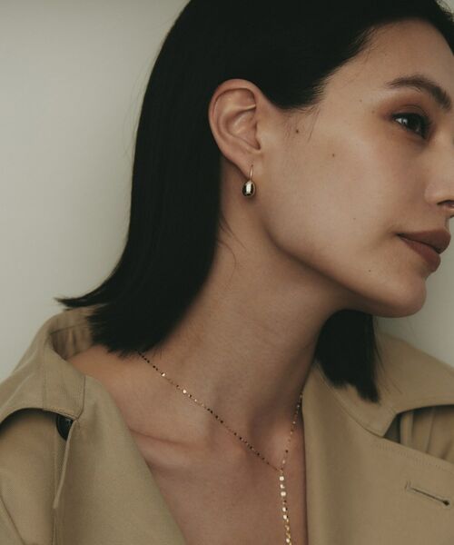 COCOSHNIK / ココシュニック ピアス・イヤリング | K10中空エッグシェイプ フックピアス | 詳細7