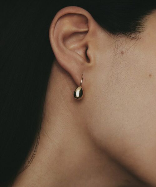 COCOSHNIK / ココシュニック ピアス・イヤリング | K10中空エッグシェイプ フックピアス | 詳細8