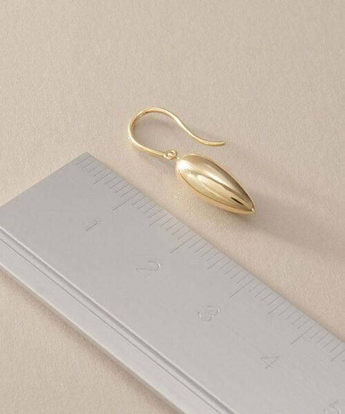COCOSHNIK / ココシュニック ピアス・イヤリング | K10中空ドロップシェイプ フックピアス | 詳細5