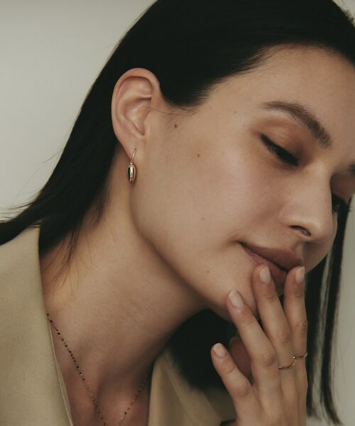 COCOSHNIK / ココシュニック ピアス・イヤリング | K10中空ドロップシェイプ フックピアス | 詳細8