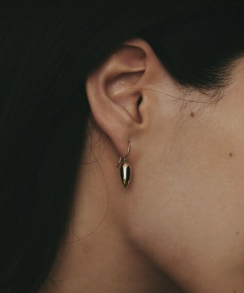 COCOSHNIK / ココシュニック ピアス・イヤリング | K10中空ドロップシェイプ フックピアス | 詳細9