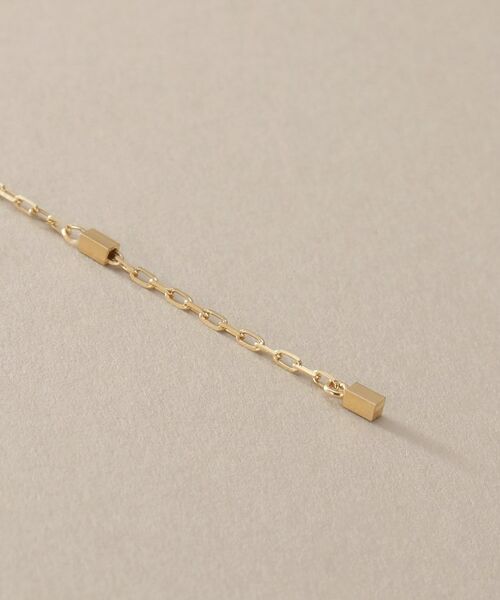 COCOSHNIK / ココシュニック ピアス・イヤリング | K10スクエアビーズチェーン スタッドピアス | 詳細3