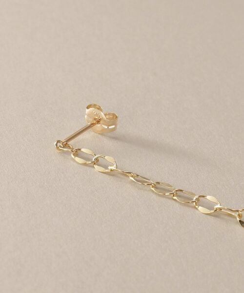 COCOSHNIK / ココシュニック ピアス・イヤリング | K10シースルーフラット スタッドピアス | 詳細2