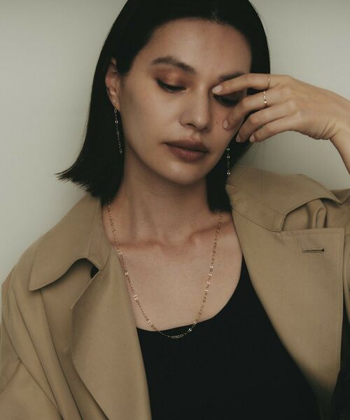 COCOSHNIK / ココシュニック ピアス・イヤリング | K10シースルーフラット スタッドピアス | 詳細7