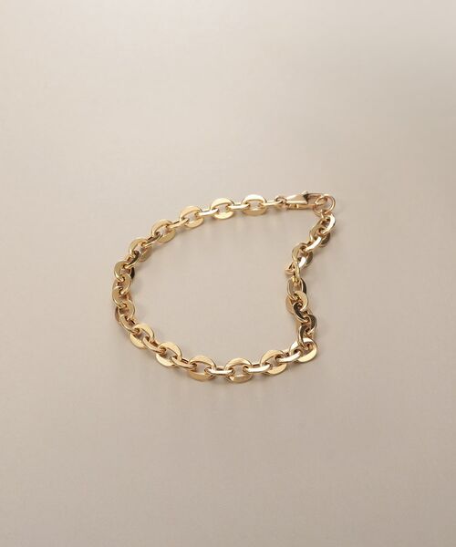 COCOSHNIK / ココシュニック ブレスレット・バングル | K18中空フラットアズキチェーン ブレスレットL | 詳細1