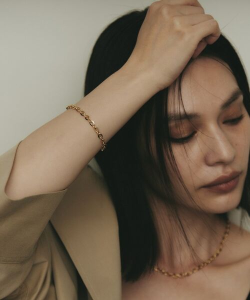 COCOSHNIK / ココシュニック ブレスレット・バングル | K18中空フラットアズキチェーン ブレスレットL | 詳細6