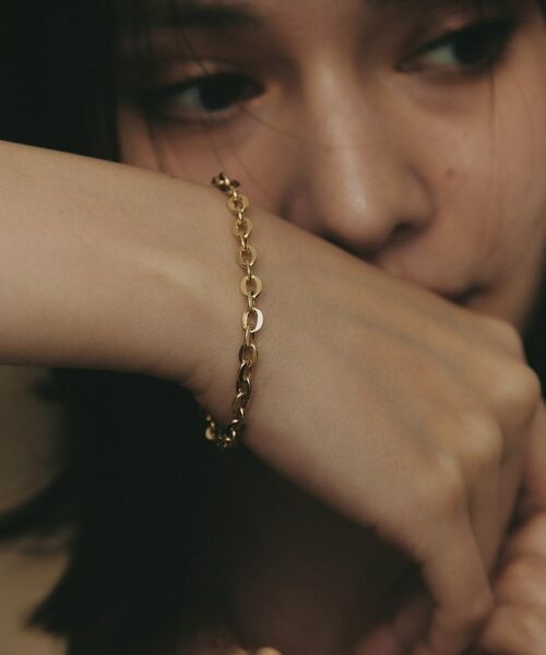 COCOSHNIK / ココシュニック ブレスレット・バングル | K18中空フラットアズキチェーン ブレスレットL | 詳細7