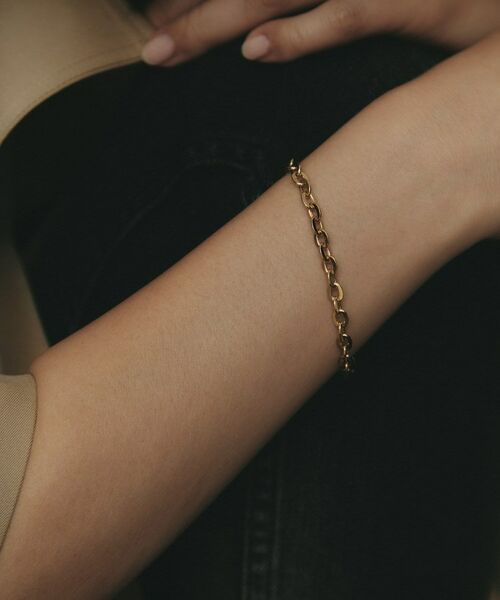 COCOSHNIK / ココシュニック ブレスレット・バングル | K18中空フラットアズキチェーン ブレスレットL | 詳細8
