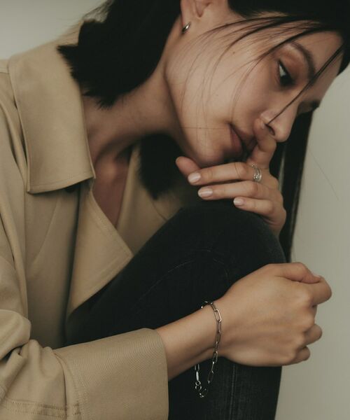 COCOSHNIK / ココシュニック ブレスレット・バングル | プラチナ 中空プリムケーブルチェーンXL（20cm） ブレスレット | 詳細7