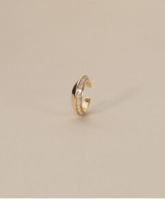 COCOSHNIK / ココシュニック ピアス・イヤリング | K10ダイヤモンド しのぎテーパード イヤーカフ