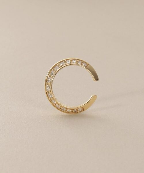 COCOSHNIK / ココシュニック ピアス・イヤリング | K10ダイヤモンド しのぎテーパード イヤーカフ | 詳細5