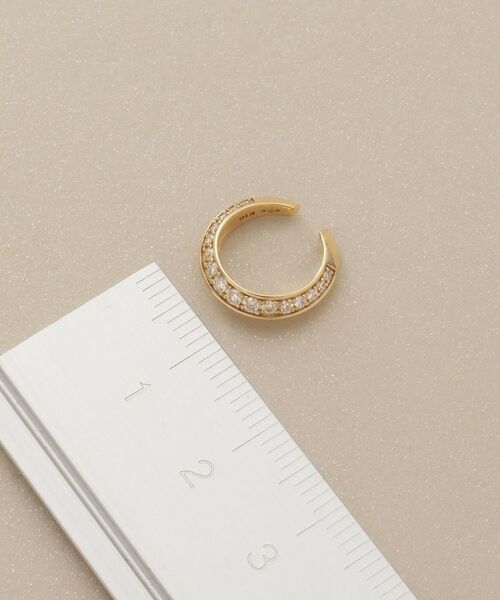 COCOSHNIK / ココシュニック ピアス・イヤリング | K10ダイヤモンド しのぎテーパード イヤーカフ | 詳細6