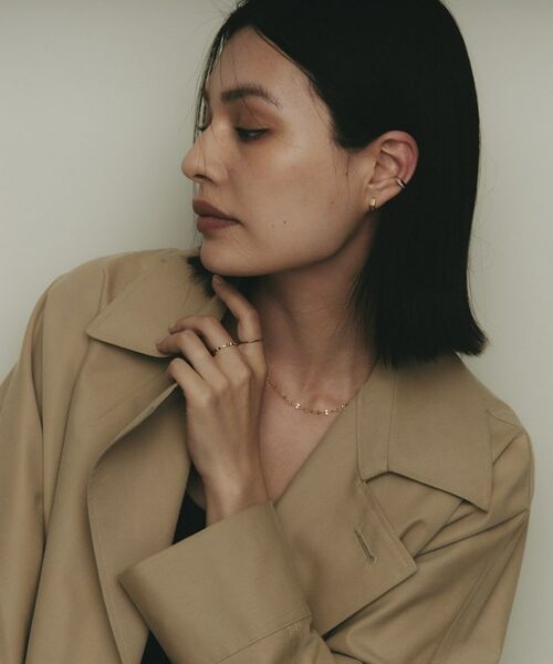 COCOSHNIK / ココシュニック ピアス・イヤリング | K10ダイヤモンド しのぎテーパード イヤーカフ | 詳細8