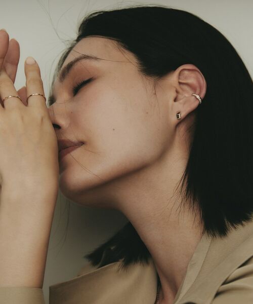 COCOSHNIK / ココシュニック ピアス・イヤリング | K10ダイヤモンド しのぎテーパード イヤーカフ | 詳細9