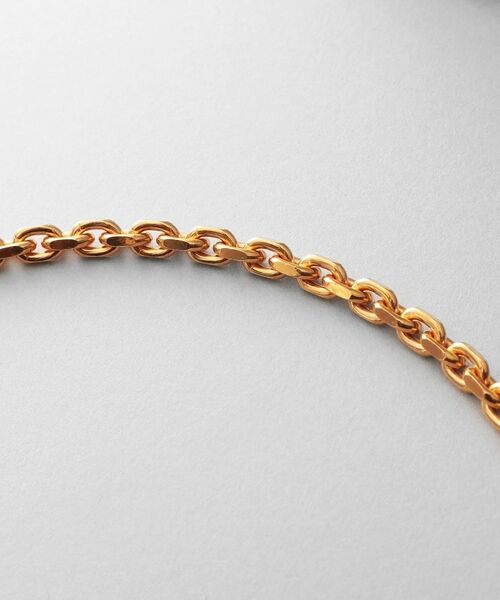 COCOSHNIK / ココシュニック ネックレス・ペンダント・チョーカー | シルバー カットケーブルチェーン レクタングルマンテルネックレス（55cm） GP | 詳細3