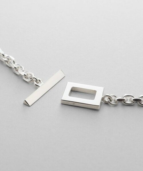 COCOSHNIK / ココシュニック ネックレス・ペンダント・チョーカー | シルバー カットケーブルチェーン レクタングルマンテルネックレス（55cm） | 詳細5