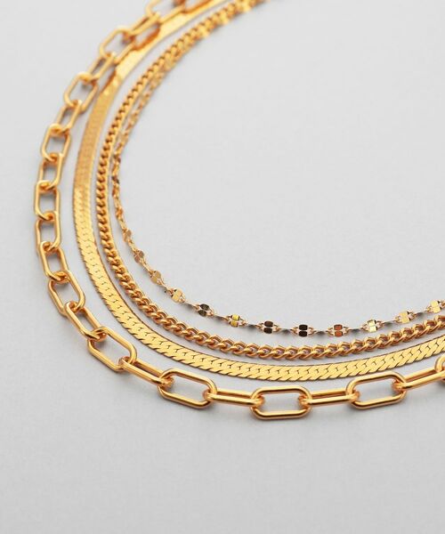 COCOSHNIK / ココシュニック ネックレス・ペンダント・チョーカー | シルバー コンビネーションチェーン クアッドネックレス GP | 詳細2