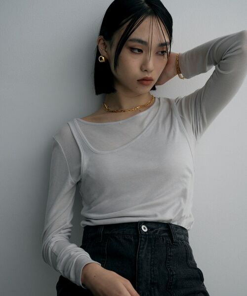 COCOSHNIK / ココシュニック ネックレス・ペンダント・チョーカー | シルバー コンビネーションチェーン クアッドネックレス GP | 詳細6