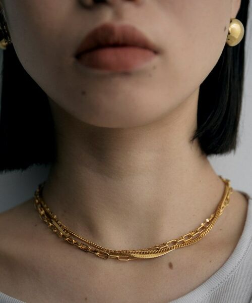 COCOSHNIK / ココシュニック ネックレス・ペンダント・チョーカー | シルバー コンビネーションチェーン クアッドネックレス GP | 詳細8