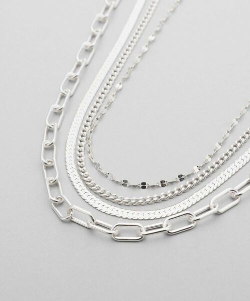 COCOSHNIK / ココシュニック ネックレス・ペンダント・チョーカー | シルバー コンビネーションチェーン クアッドネックレス | 詳細2