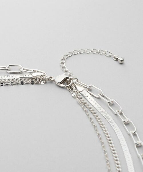 COCOSHNIK / ココシュニック ネックレス・ペンダント・チョーカー | シルバー コンビネーションチェーン クアッドネックレス | 詳細3