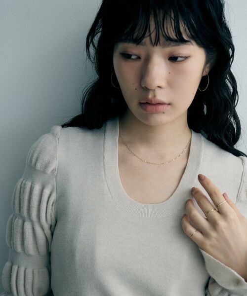 COCOSHNIK / ココシュニック ネックレス・ペンダント・チョーカー | K10スキニーネックレス スクエア | 詳細8