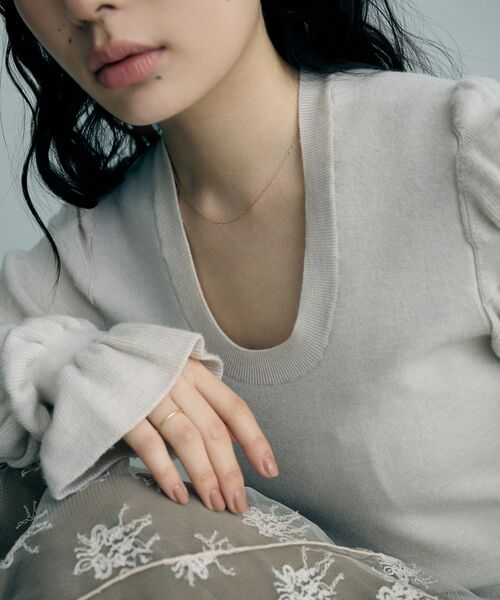 COCOSHNIK / ココシュニック ネックレス・ペンダント・チョーカー | K10スキニーネックレス ロングタネル | 詳細9