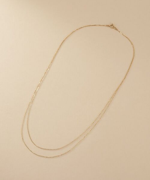 COCOSHNIK / ココシュニック ネックレス・ペンダント・チョーカー | K10スキニードレープネックレス ミラーカット | 詳細4