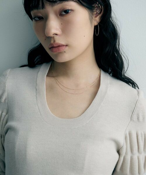 COCOSHNIK / ココシュニック ネックレス・ペンダント・チョーカー | K10スキニードレープネックレス ミラーカット | 詳細7