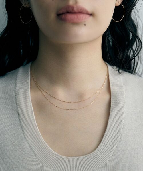 COCOSHNIK / ココシュニック ネックレス・ペンダント・チョーカー | K10スキニードレープネックレス ミラーカット | 詳細8
