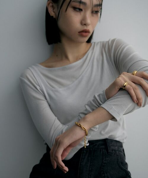 COCOSHNIK / ココシュニック ブレスレット・バングル | シルバー デザインチェーン ダブルケーブルブレスレット GP | 詳細6