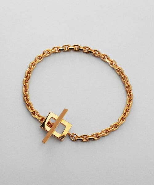 COCOSHNIK / ココシュニック ブレスレット・バングル | シルバー カットケーブルチェーン レクタングルマンテルブレスレット S GP | 詳細4