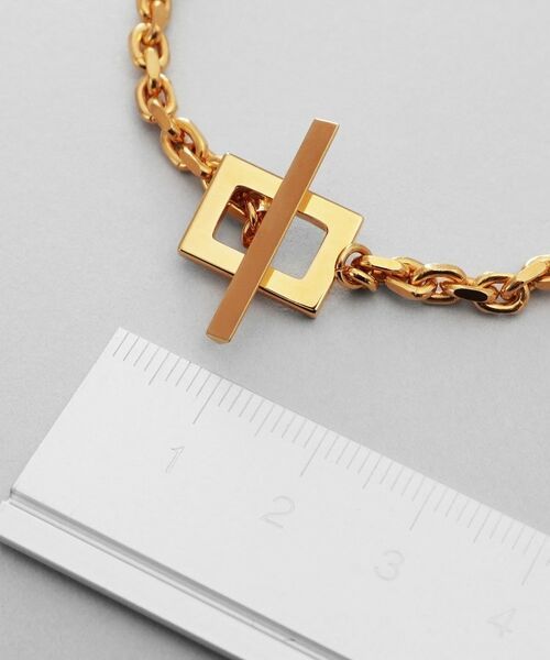 COCOSHNIK / ココシュニック ブレスレット・バングル | シルバー カットケーブルチェーン レクタングルマンテルブレスレット S GP | 詳細6