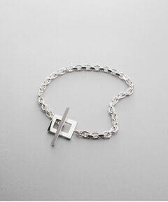 COCOSHNIK / ココシュニック ブレスレット・バングル | シルバー カットケーブルチェーン レクタングルマンテルブレスレット S
