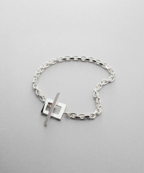 COCOSHNIK / ココシュニック ブレスレット・バングル | シルバー カットケーブルチェーン レクタングルマンテルブレスレット S | 詳細1