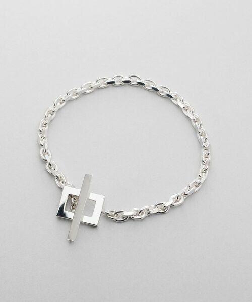 COCOSHNIK / ココシュニック ブレスレット・バングル | シルバー カットケーブルチェーン レクタングルマンテルブレスレット S | 詳細4