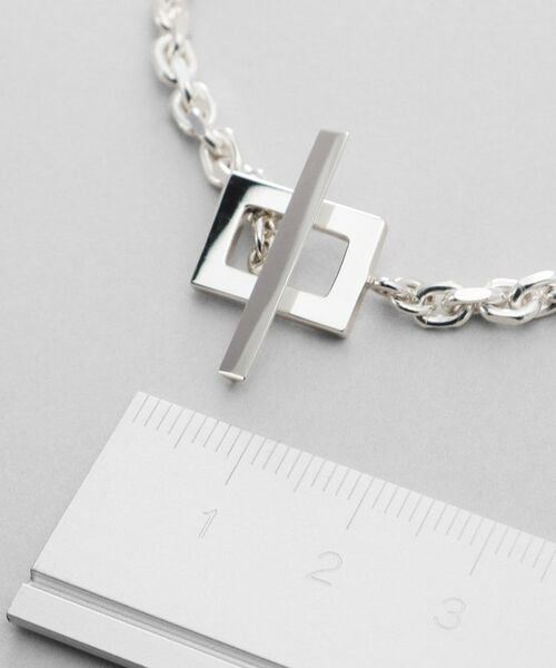 COCOSHNIK / ココシュニック ブレスレット・バングル | シルバー カットケーブルチェーン レクタングルマンテルブレスレット S | 詳細6