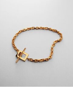 COCOSHNIK / ココシュニック ブレスレット・バングル | シルバー カットケーブルチェーン レクタングルマンテルブレスレット L GP