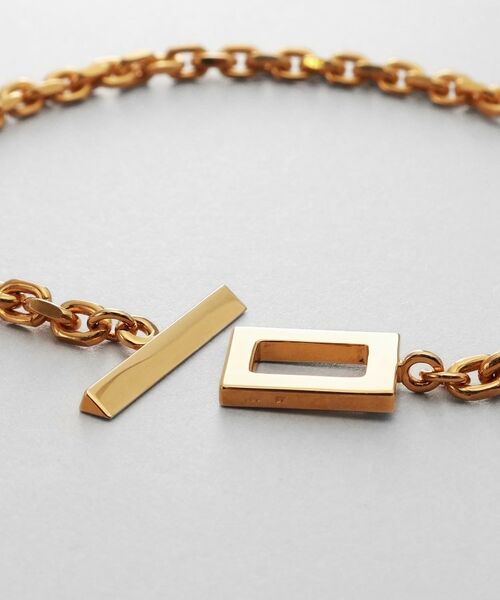 COCOSHNIK / ココシュニック ブレスレット・バングル | シルバー カットケーブルチェーン レクタングルマンテルブレスレット L GP | 詳細5